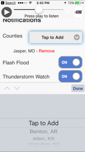 Turn on severe weather notifications on the KIX 102.5 app