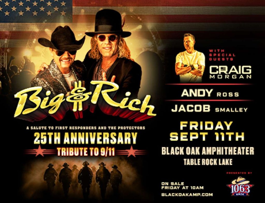 Big And Rich 9/11 25th Anniversary Tribute With Craig Morgan At Black Oak Amp